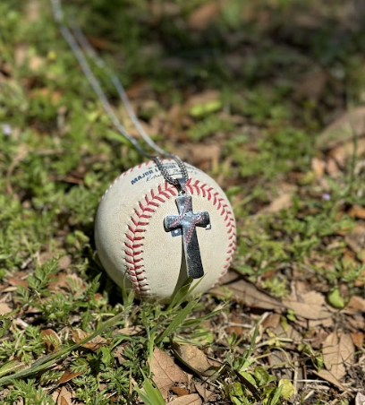 Cross Necklace with Stitching
